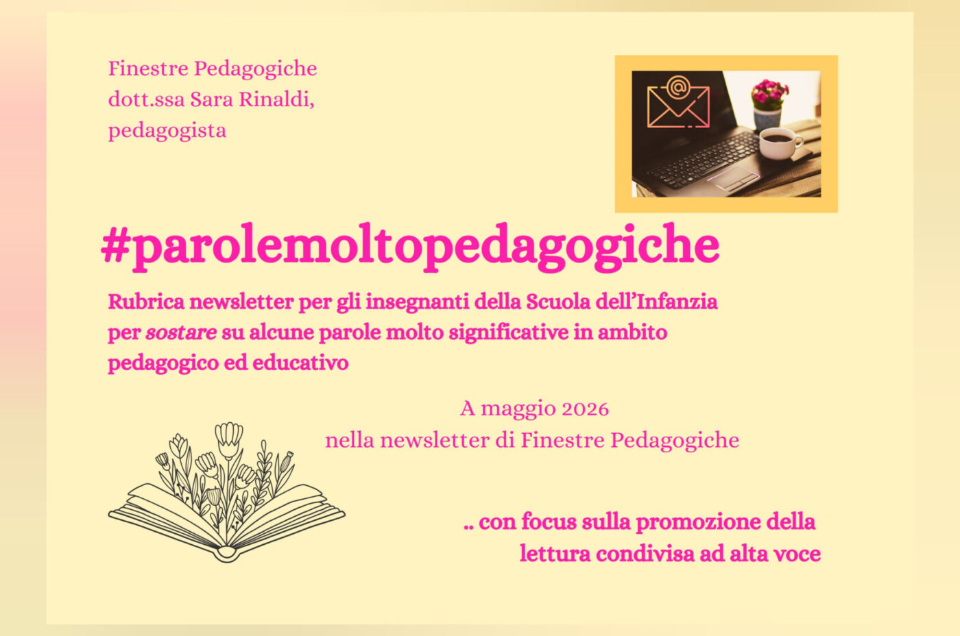 #parolemoltopedagogiche: rubrica newsletter per gli insegnanti della Scuola dell’Infanzia